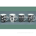 classic black and white mug ceramic